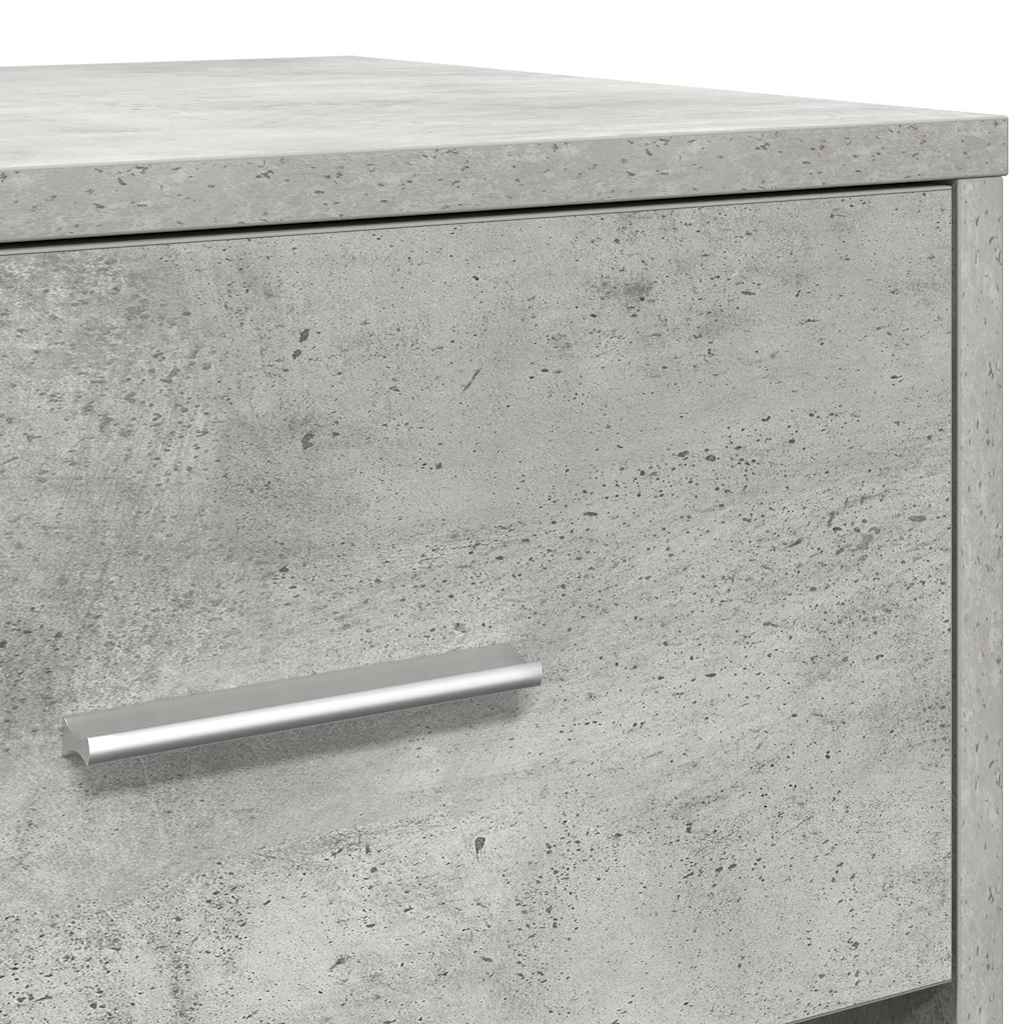 Bedside Cabinets 2 pcs with Drawer Concrete Grey 40x34x50 cm